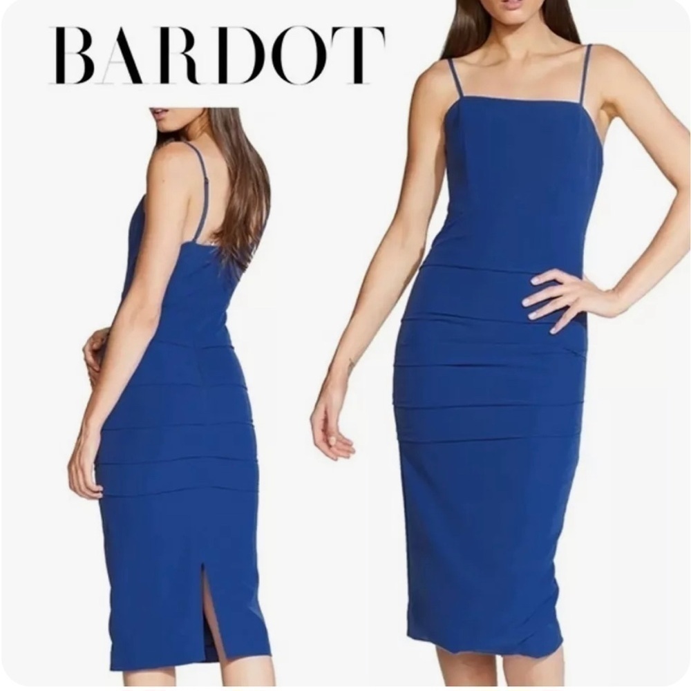 NWT. Bardot Brielle Strappy Midi Dress Size 8 Colbalt Blue